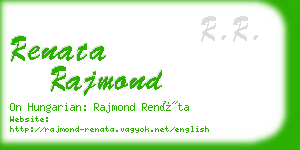 renata rajmond business card